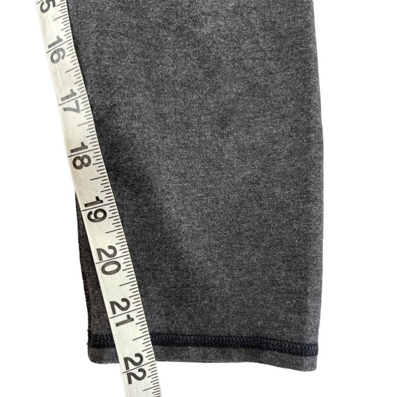 Lululemon Wunder Under Crop Roll Down Leggings Heathered Black Gray Sz 4 Cotton - Picture 8 of 11